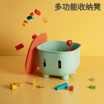 Childrens storage stool toy storage box thickened cartoon non-slip shoes rubber stool baby plastic bench small stool