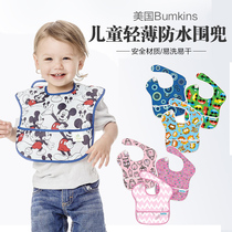 American Bumkins baby waterproof purse bib round mouth baby saliva towel child anti-leaking meal for the same money