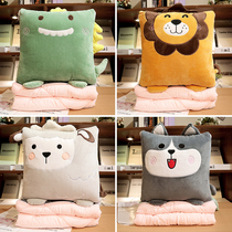 Pillow quilt dual-purpose car office nap artifact small pillow car pillow cushion girl sleep