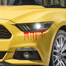 Dazzling Car Personality Stickers Emulation Drip Blood Car Sticker Terror Blood Stains Hood Tail Lights Cover Scratches Stickers