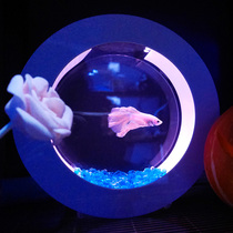 Jellyfish Tank Creative Fighting Fish Tank Eco Sloth People Vat Mini Small Creative Office Mini Table Fish Tank O2
