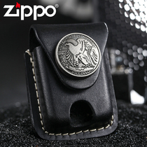 Zippo lighter original brown leather case new black cowhide American genuine eagle cross dollar