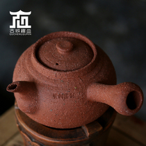 Huang Shufan Teochew tea pot Pottery inheritor handmade red mud purple sand sand charcoal stove boiling water to cook tea coarse pottery pot