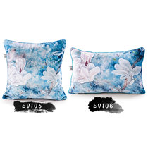 Magnolia figure modern new Chinese retro cotton and linen office tea house sofa cushion large pillowcase bedside pillow