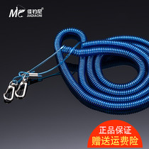 Spring type lost-hand rope guard rope wire rod rope fishing elastic rope outdoor fishing supplies 3 meters 20 meters