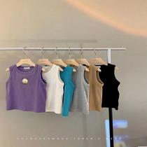 Boys baby vest 2022 children new summer wear medium and small children Garfy cat pure cotton thin and sleeveless blouses