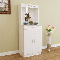 Buddhist niches with doors simple to the Taiwan God of wealth worship table Guan Gong statue Buddha cabinet modern home Bodhisattva table