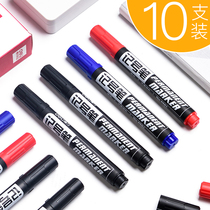 Deli oily marker Large capacity blue red black marker pen Thick head stroke key pen Check-in pen Hook pen is not easy to fade Large head pen stationery wholesale