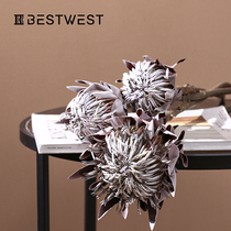 BEST WEST Emperor flower Brown simulation bouquet ornaments living room floral arrangement