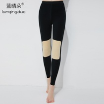 Containing silk knee pads ladies fever velvet warm autumn pants casual cut thermal underwear leggings autumn and winter