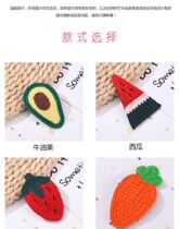 Sweet and artisanal wool thread woven fruit bb clips cute web red hair clip Hair Clip Korea Ins Hair Accessories Womens Rhyme