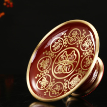 Red fruit plate auspicious light luxury wind fruit plate for fruit plate Buddha household brass paint Guanyin for Buddha plate