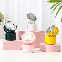 2022 Mini desktop small fan portable hanging cycle charging electric fan USB student hanging neck small electric fan