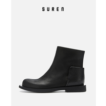 VEGETARIAN SUREN KNIGHT BOOTIES womens genuine cowhide womens boots leather boots all-match 19DWG002