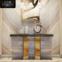 Italian-style light luxury porch table narrow table end entrance hall porch cabinet home living room several cases against the wall