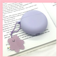 Candy Cubs Apply Huawei freebuds3 Headphones Protective Sleeve Wireless Bluetooth Silicone Gel Softshell Purple Cute