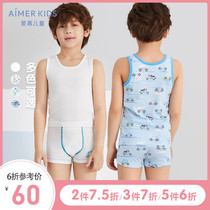 Class A new product adoring childrens angel pants Cotton spandex printing 1-year-old boy boy mid-waist boxer briefs