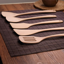 Special price whole wood log wax-free wood shovel Korean beech wood shovel non-stick pan special shovel omelette