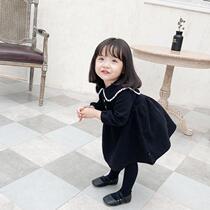 2020 female childrens clothing Autumn New Korean childrens long sleeve dress female baby Foreign spring and autumn princess skirt