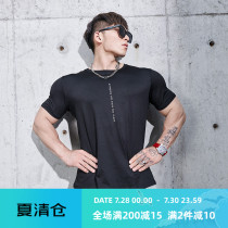 GYMDOG homemade tide brand stretch tight fitness clothes mens running basketball training quick-drying sports short-sleeved T-shirt