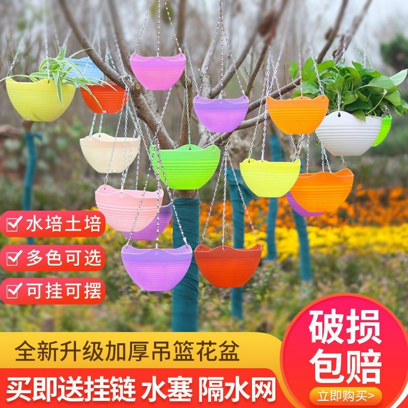 Thickened Chanlan Flower Pot resin plastic hanging basin hanging basin suspended hanging basket basin Gold Ge special large number of meat