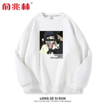 Sweatshirt Spring autumn season men long sleeves 2021 Tide Signs Trendy Pure Cotton Clothes For Undershirt Big Code Fashion Blouse Mens Clothing