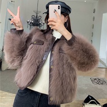 Thickened fur coat womens short imitation fox hair 2020 autumn and winter new lapel fashion young slim thin tide