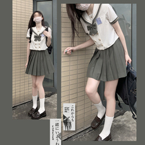 (Tokyo-time-remembered) Japanese schoolgirl JK shirt sailor to suit green sailor suit Lam leaf