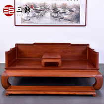 Sanyun Burmese rosewood furniture mahogany solid wood Ming-style Luohan bed log Chinese antique coffee table bed bed bed combination