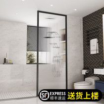 Light luxury screen partition modern simple living room Changhong glass room wash table home decoration stainless steel decoration porch