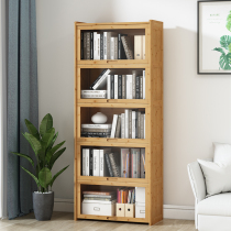 Bookcase shelve modern minimalist home floor leaning wall with door anti-dust bookshelf Living room Easy swing piece containing cabinet