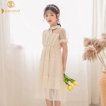 Italian Erginio Girls Dress Xia Chaoxian Mesh Princess Dress Korean Childrens Dress