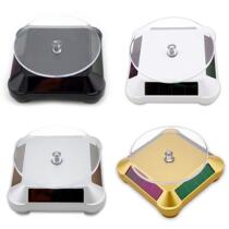 solar showcase 360 turntable rotating jewelry watch ring dis