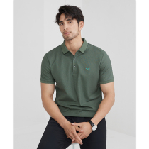Summer cotton beads mesh solid color light luxury moisture absorption breathable thin lapel casual versatile polo shirt mens T-shirt