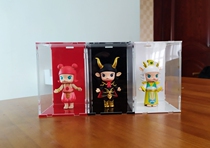 Molly molly doll display box hand-made single display stand display cabinet multi-layer photo frame glass cover storage box