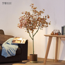 Roman Mama Emulation Green Plant Yogali Tree Money Leaf Potted Large Plant Nordic Wind Living Room Floor Pendulum