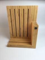  Shuanglieman magnetic knife Bamboo knife holder Open knife holder Solid wood knife holder multi-function storage rack