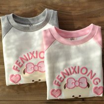 Girls sweater thin section spring and autumn childrens autumn top Female big child foreign style t-shirt autumn 2021 new childrens clothing