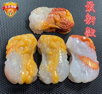  Longling natural A-goods Huanglong Jade overlord Pixiu pendant handle play piece Piqiu three-color mens and womens pendant