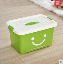 Storage box for snacks Desktop household living room Plastic covered portable transparent thickened storage storage box with lid