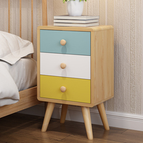 Nordic modern minimalist bedside table ins Wind economical bedside locker bedroom living room color corner cabinet