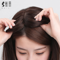 Wig piece top hair repair hair increase hair volume Real hair hair piece full real hair fluffy cover white hair Natural incognito wig female