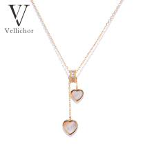 2021 new designer 925 silver shell love necklace female light luxury niche choker tide neck chain