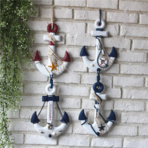 Mediterranean style creative iron anchor temperaturemeter decoration hook handicraft pieces hanging wall decoration wall
