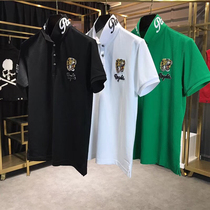 Heavy giant offer~Bring your own gas field MTI tiger head lapel t-shirt mens summer polo shirt British embroidery short sleeve