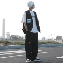 2021 new summer wear trendy men loose frock vest vest thin summer dress with a handsome set of trends