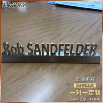 Billboard stainless steel solid word front desk front door shop sign image wall background culture wall baking lacquer word three-dimensional word