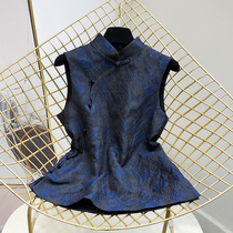 Retro modified Chinese vest Tang suit womens autumn new Chinese style cheongsam version slim slim small vest top