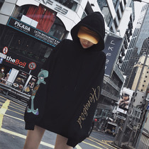 European station Tide brand 2021 Spring New lazy wind long hooded sweater women long sleeve Korean loose top