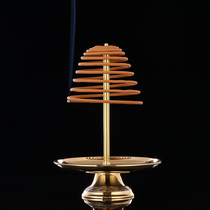 Retractable pure copper plate incense holder sandalwood pan incense incense burner Tower incense plug incense burner mosquito repellent plate household